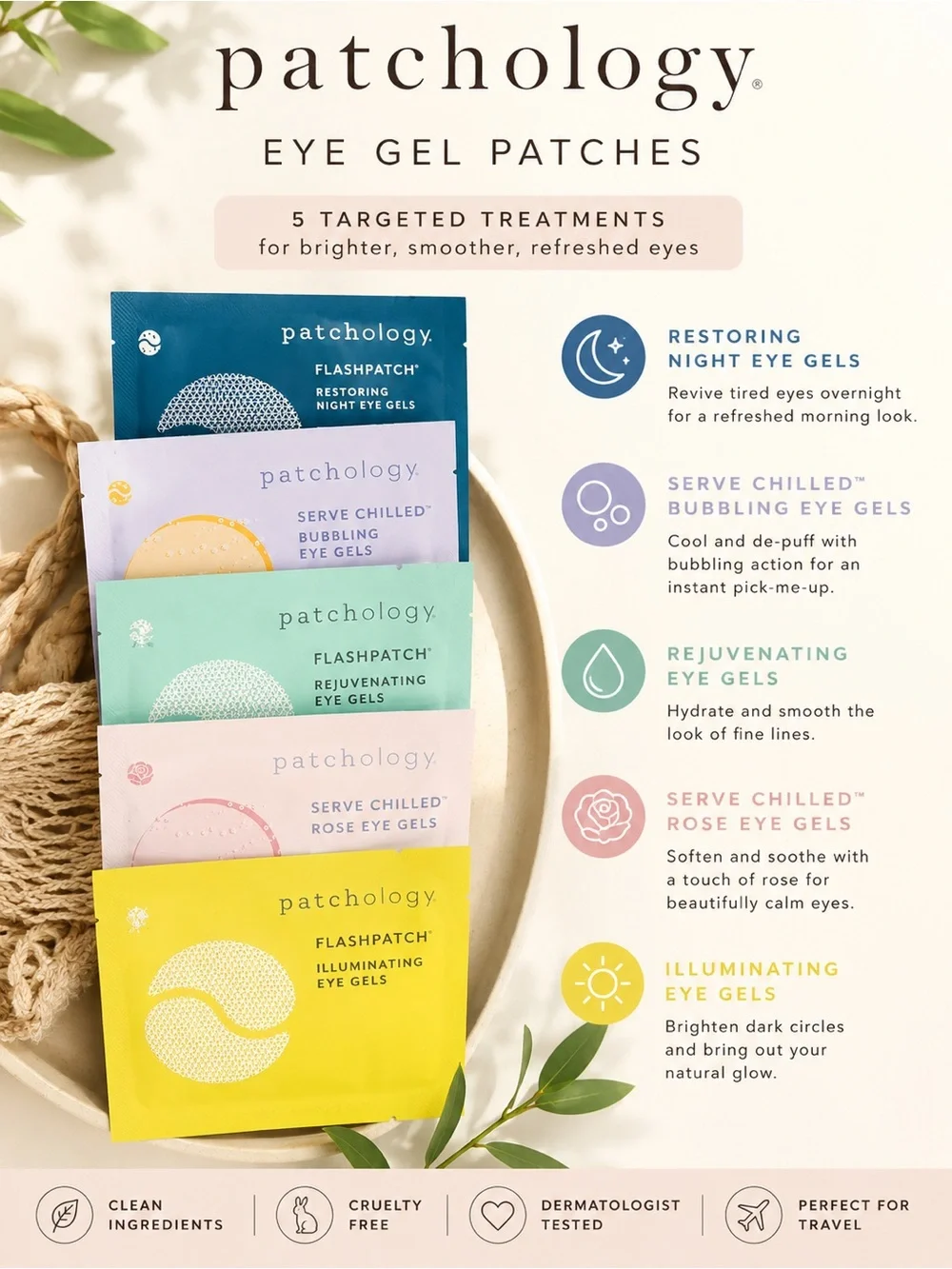 Patchology Women’s Eye Gel Patches — Multi-Color Targeted Treatments